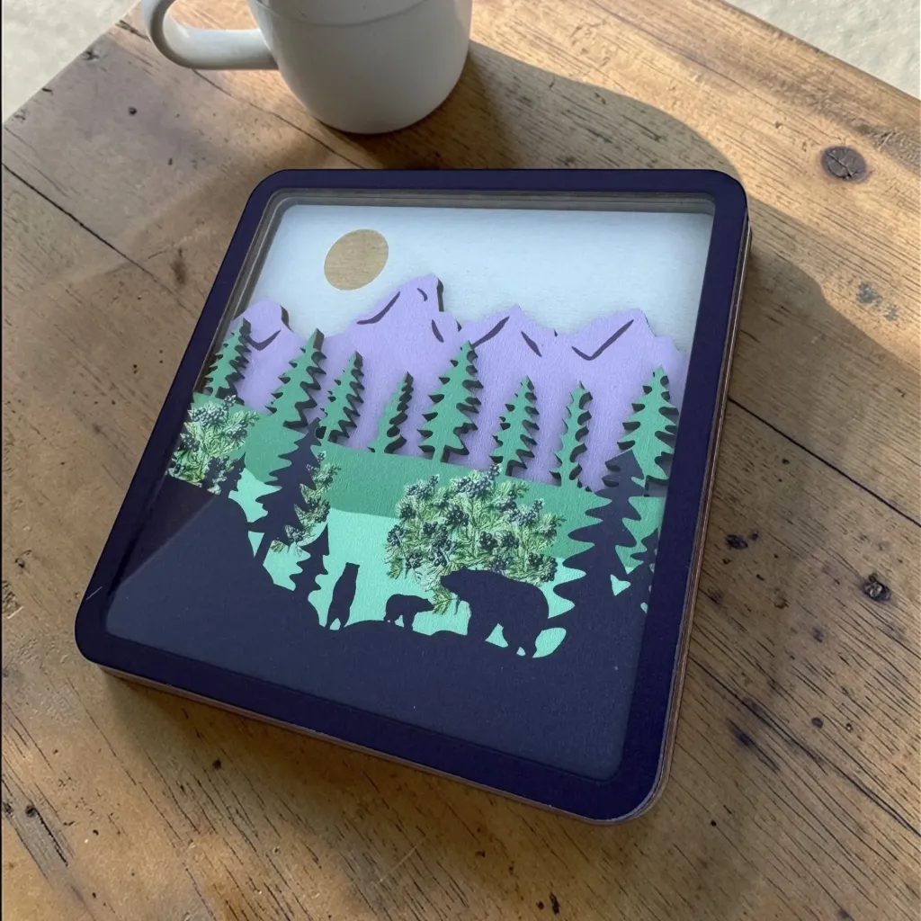 C2127 Huckleberry Bear Coaster